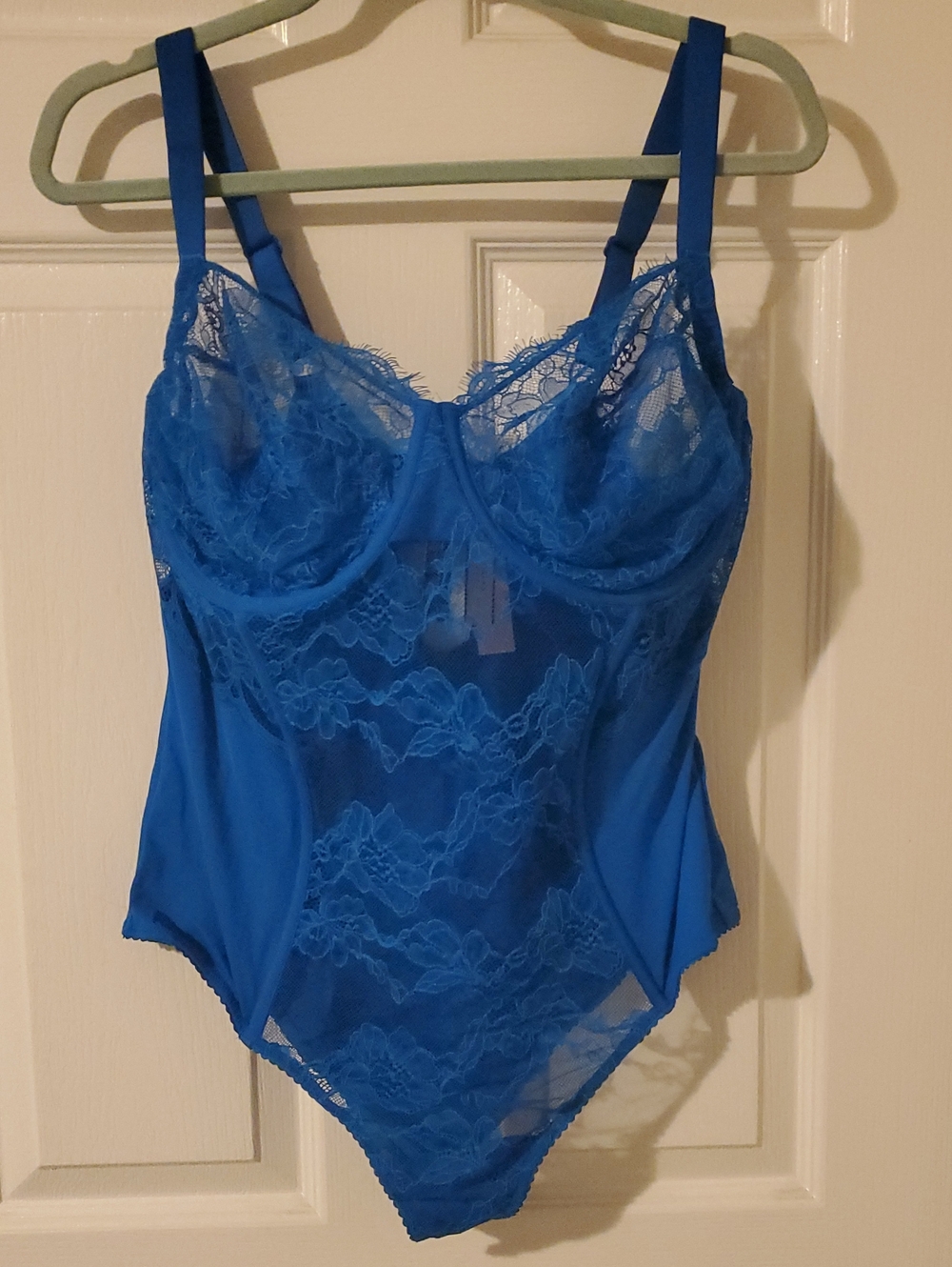 Victoria's Secret Royal Blue Lace Bodysuit
